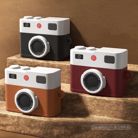 Retro Camera Airpods Case